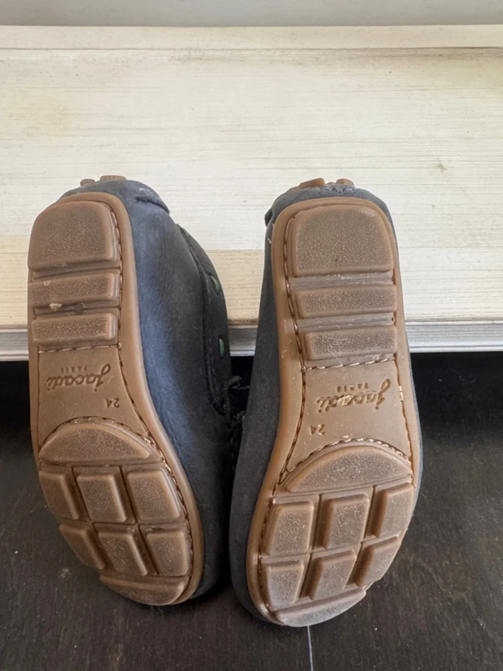 Jacadi Navy Suede Kids Moccasins with